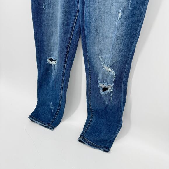 Judy Blue Jeans Womens 28 (28x26 ACTUAL) Relaxed Fit Distressed Denim Stretch - Picture 7 of 10